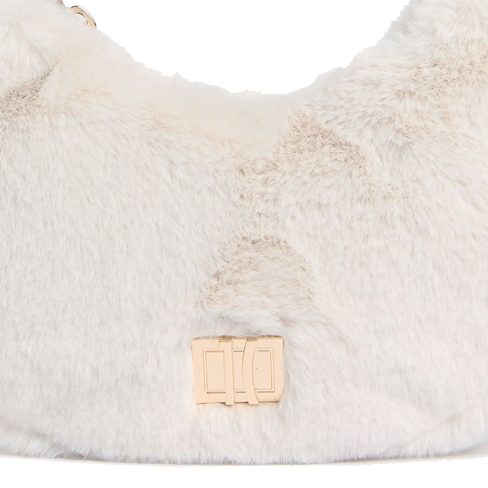 Mini Borsa a Mano 1A Classe Alviero Martini linea Chalet Chic in Eco Pelliccia Beige LG90