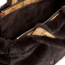 Borsa Donna a Mano 1A Classe Alviero Martini linea Chalet Chic in Eco Pelliccia Testa di Moro LG92