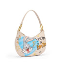 Borsa Donna a Spalla BRACCIALINI linea Amy Looney Tunes Beige stampa Bugs Bunny