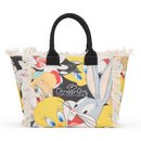 BRACCIALINI Damenhandtasche, Sommer-Linie Looney Tunes, aus bedrucktem Stoff