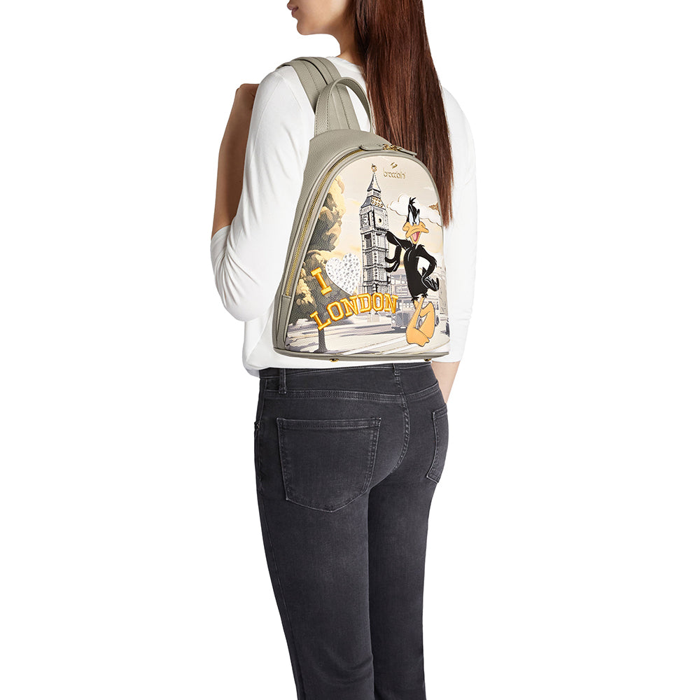 Zaino Donna BRACCIALINI linea Cartoline LT Grigio stampa Daffy Duck