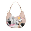 BRACCIALINI Damen Hobo Bag Cartoline LT Linie Puder Lola Bunny Print