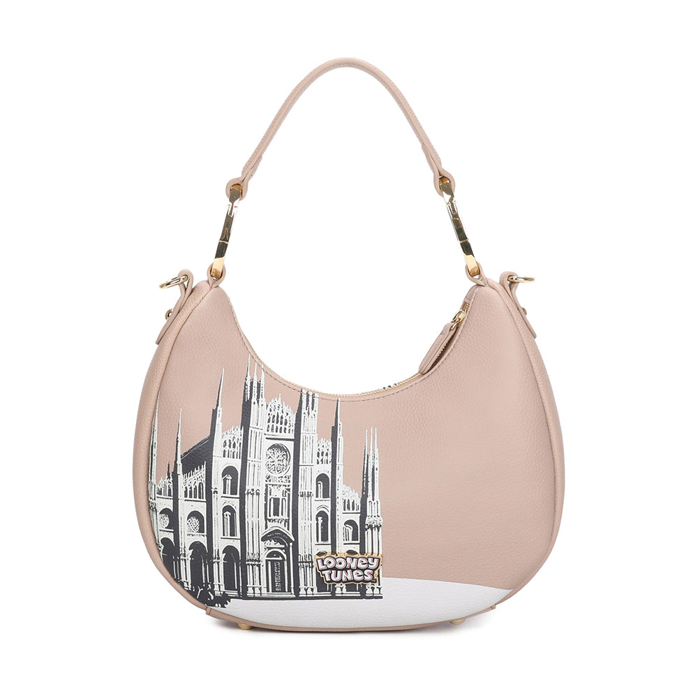 BRACCIALINI Damen Hobo Bag Cartoline LT Linie Puder Lola Bunny Print