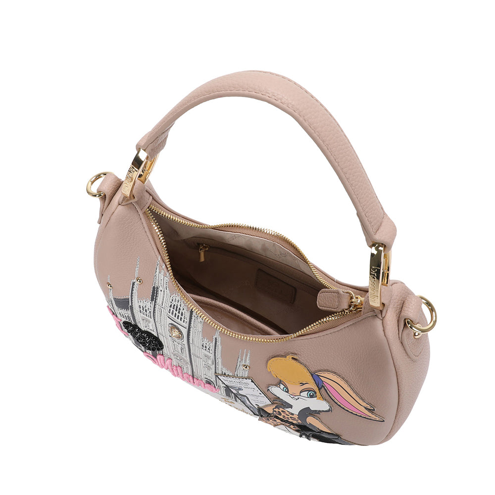 BRACCIALINI Damen Hobo Bag Cartoline LT Linie Puder Lola Bunny Print