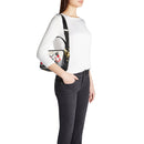 BRACCIALINI Damen-Umhängetasche, Cartoline LT Line, Schwarz, mit Silvestro-Print