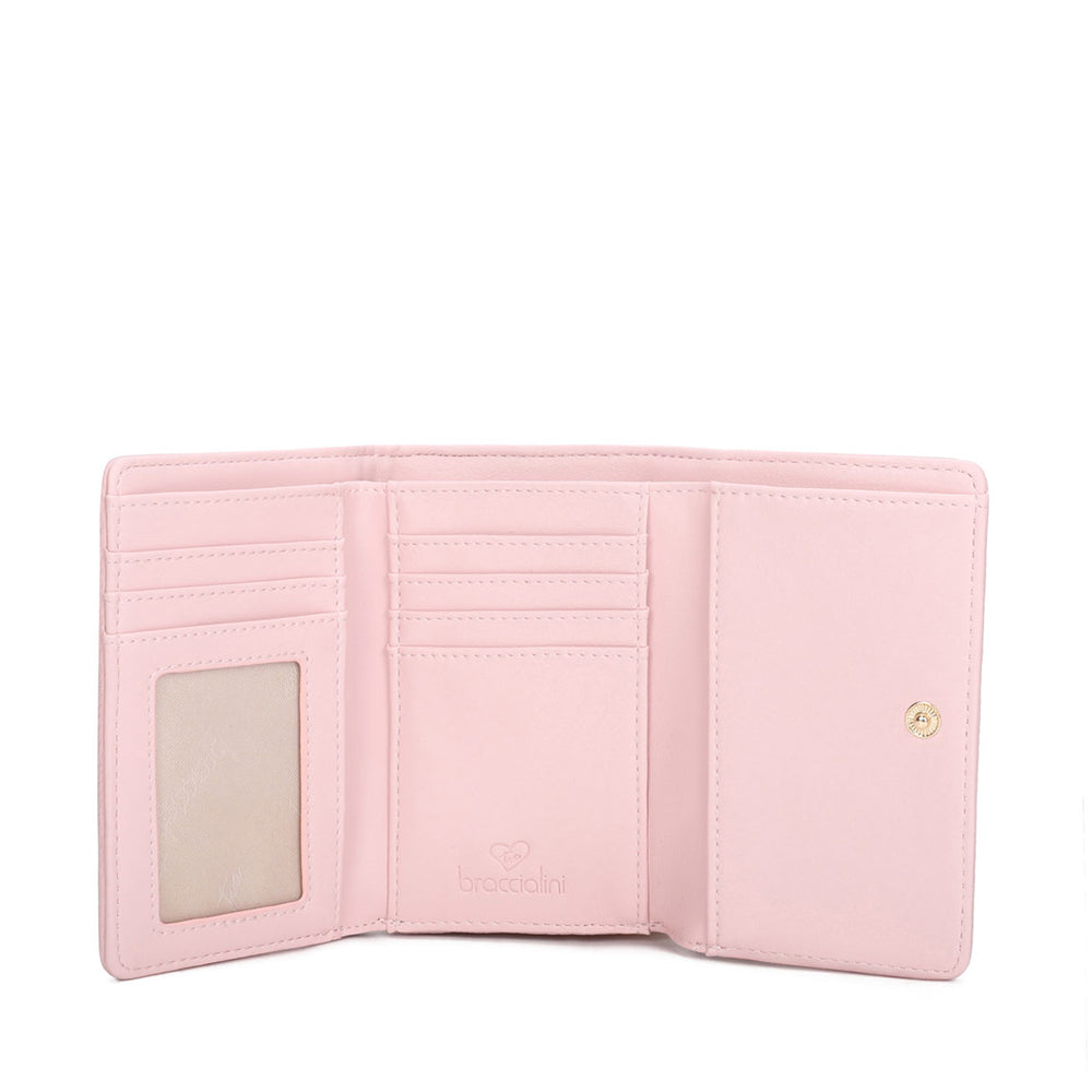 Portafoglio Donna Medio con Bottone BRACCIALINI linea Cartoline LT Rosa stampa Tweety