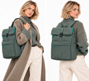 Unisex Fabric Backpack MANDARINA DUCK MD20 with 17" Laptop Compartment in Emerald
