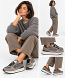 Damenschuhe SUN68 Sneaker Modell Big Ally Sequin in Silber - Z46219