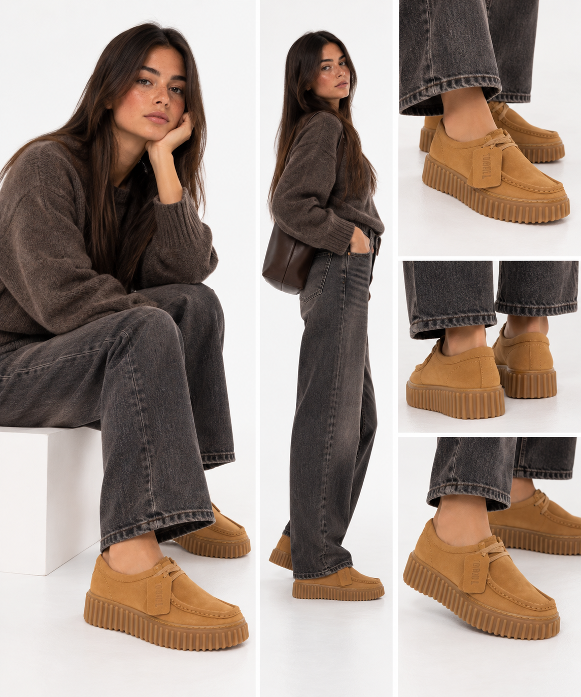 Women's Light Tan Suede Shoes CLARKS Torhill Bee