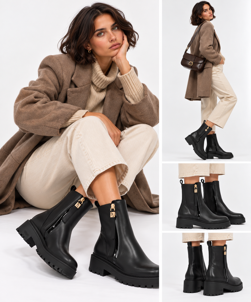 Stivali Donna LIU JO Rumi 46 in Pelle Nera