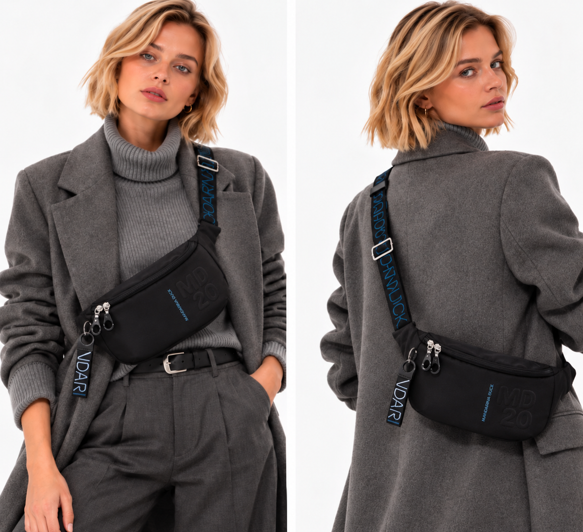 Damen-Bauchtasche MANDARINA DUCK Modell MD20 in Schwarz