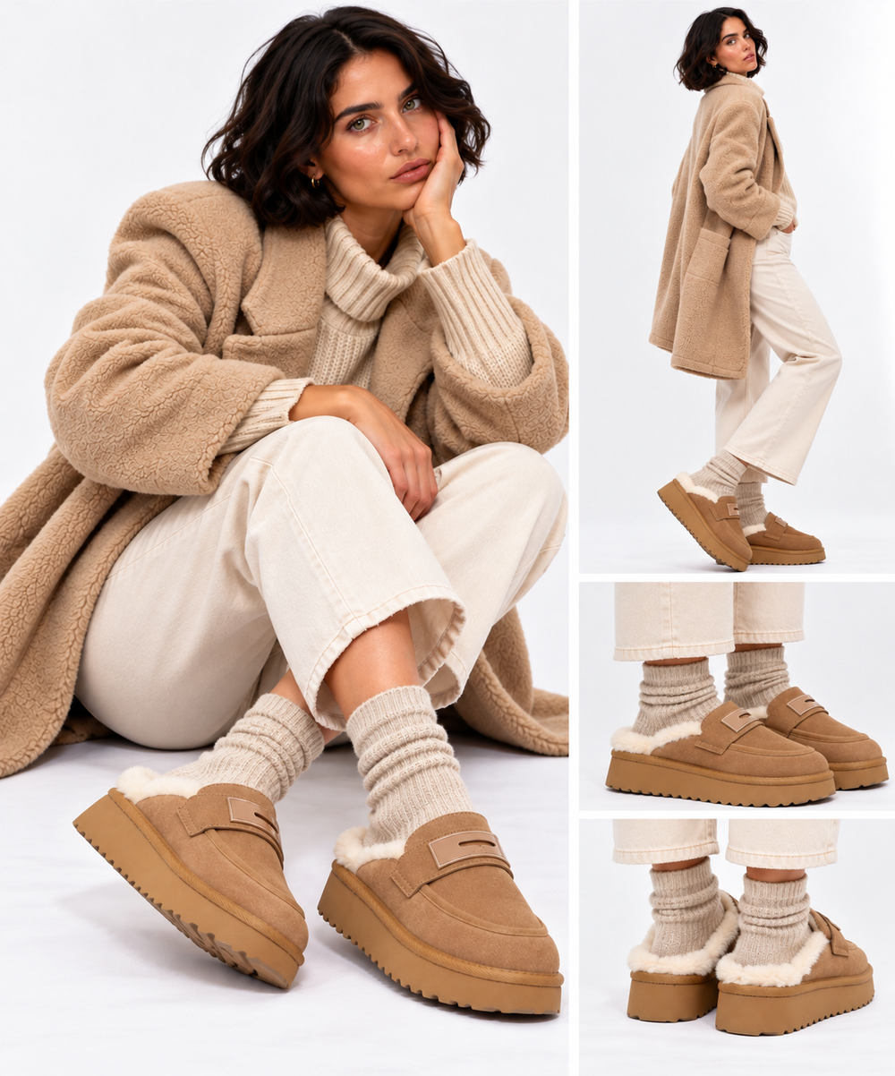Sabot Donna Imbottiti LIU JO Jil 11 in Suede color Cognac