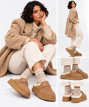 Gefütterte Damen-Pantoletten LIU JO Jil 11 aus Suede in Cognac