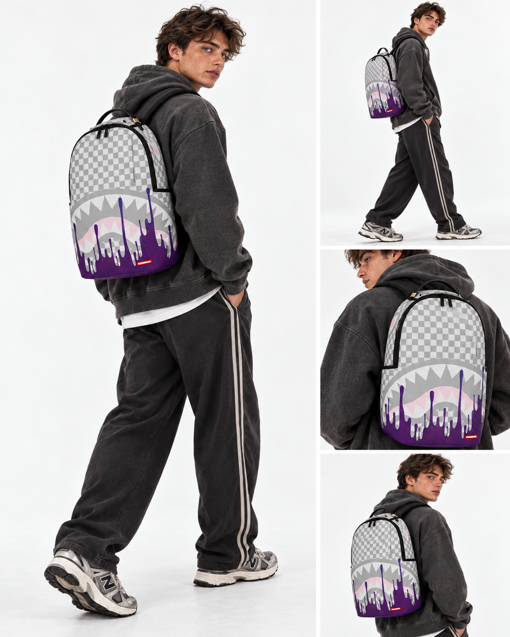 Zaino Unisex SPRAYGROUND stampa Cream Space Drip