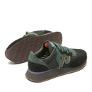 Sneakers Donna WUSHU RUYI Master M602 in Suede e Nylon Black Beauty Army e Turquoise