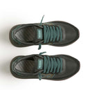 Sneakers Donna WUSHU RUYI Master M602 in Suede e Nylon Black Beauty Army e Turquoise