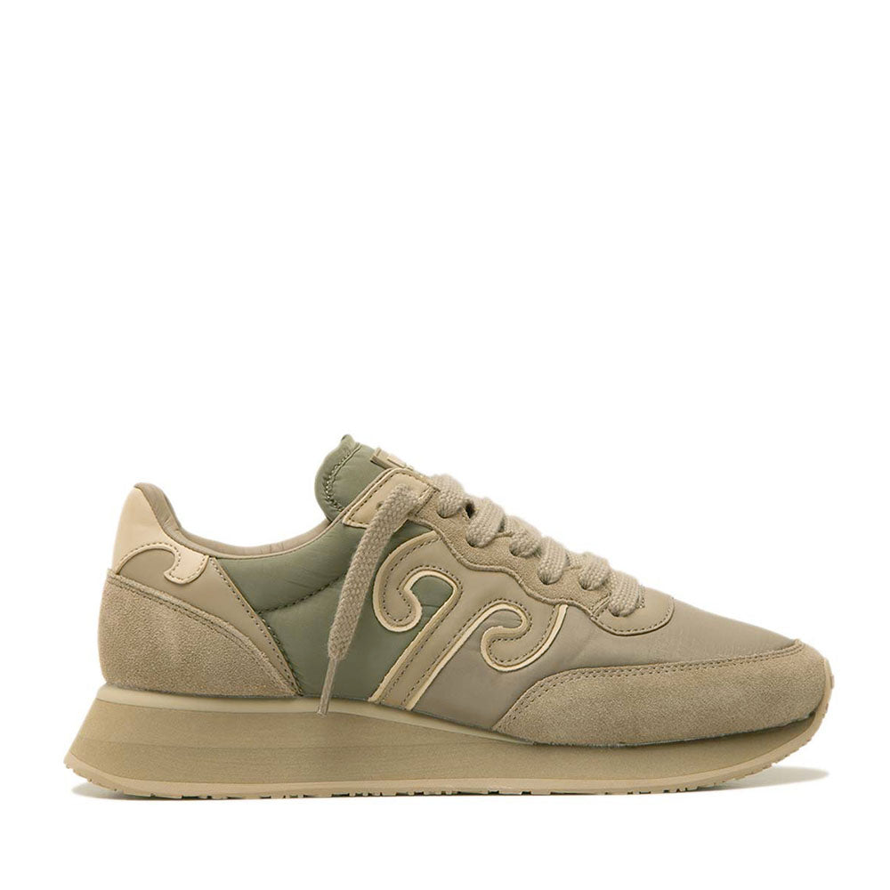 Sneakers Donna WUSHU RUYI Master M608 in Suede e Nylon Greige Desert Sage e Sand