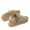 Sneakers Donna WUSHU RUYI Master M608 in Suede e Nylon Greige Desert Sage e Sand