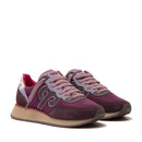 Sneakers Donna WUSHU RUYI Master M617 in Suede e Nylon Bordeaux Lavender Blue e Pink Rose