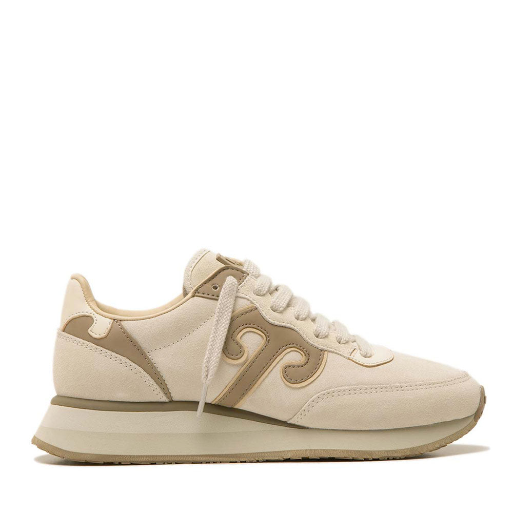Sneakers Donna WUSHU RUYI Master All Suede MAS01 in Camoscio Snow White e Macchiato Milk