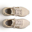 Sneakers Donna WUSHU RUYI Master All Suede MAS01 in Camoscio Snow White e Macchiato Milk