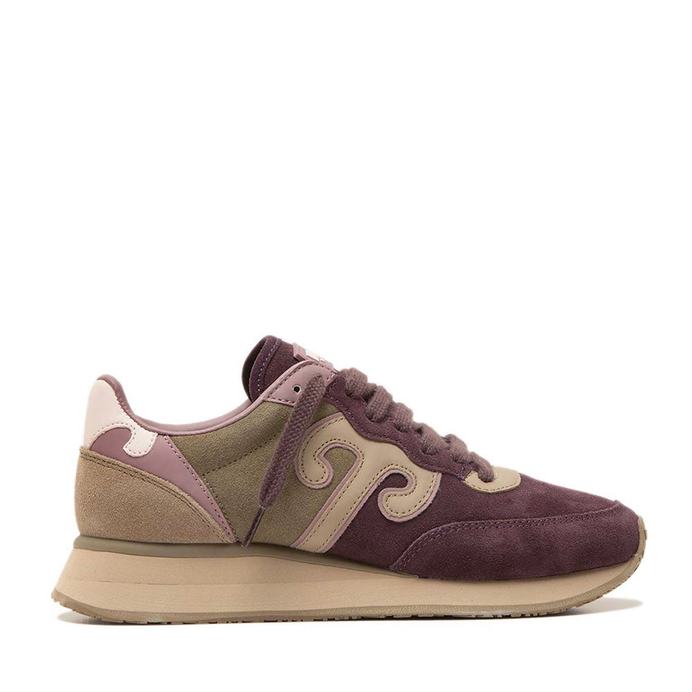 Sneakers Donna WUSHU RUYI Master All Suede MAS03 in Camoscio Burgundy Mauve e Macchiato Milk