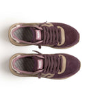 Sneakers Donna WUSHU RUYI Master All Suede MAS03 in Camoscio Burgundy Mauve e Macchiato Milk