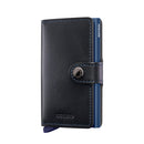 Porta Carte con Clip SECRID linea Miniwallet Original in Pelle Black-Navy con RFID