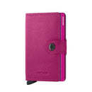 Porta Carte con Clip SECRID linea Miniwallet Crisple in Pelle Fuchsia con RFID