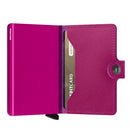 Porta Carte con Clip SECRID linea Miniwallet Crisple in Pelle Fuchsia con RFID