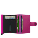 Porta Carte con Clip SECRID linea Miniwallet Crisple in Pelle Fuchsia con RFID