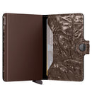 Porta Carte con Clip SECRID linea Miniwallet Crunch in Pelle Bronze con RFID