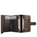 Porta Carte con Clip SECRID linea Miniwallet Crunch in Pelle Bronze con RFID