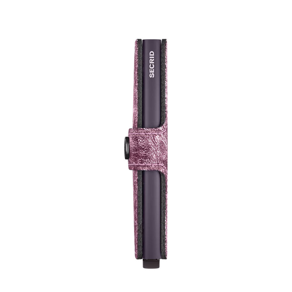 Porta Carte con Clip SECRID linea Miniwallet Crunch in Pelle Pink con RFID