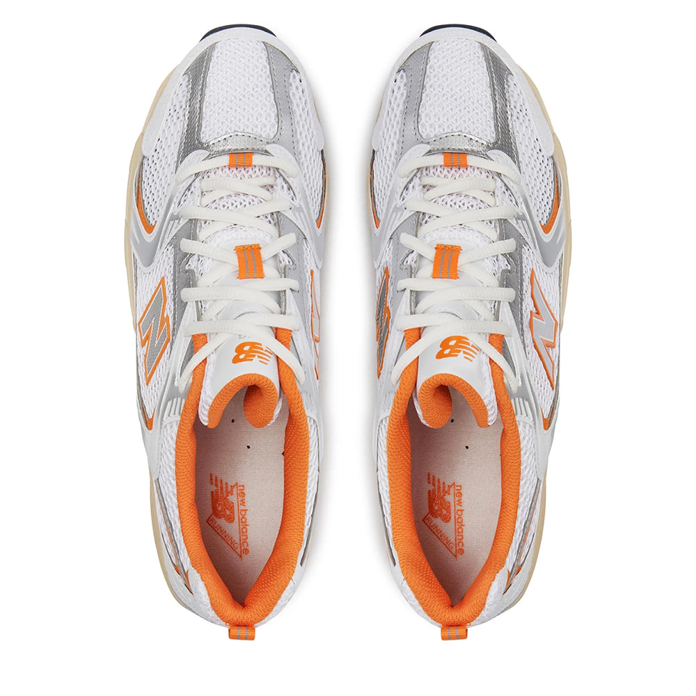Scarpe Running NEW BALANCE Sneakers 530 in Tessuto Sintetico e Mesh colore White e Orange