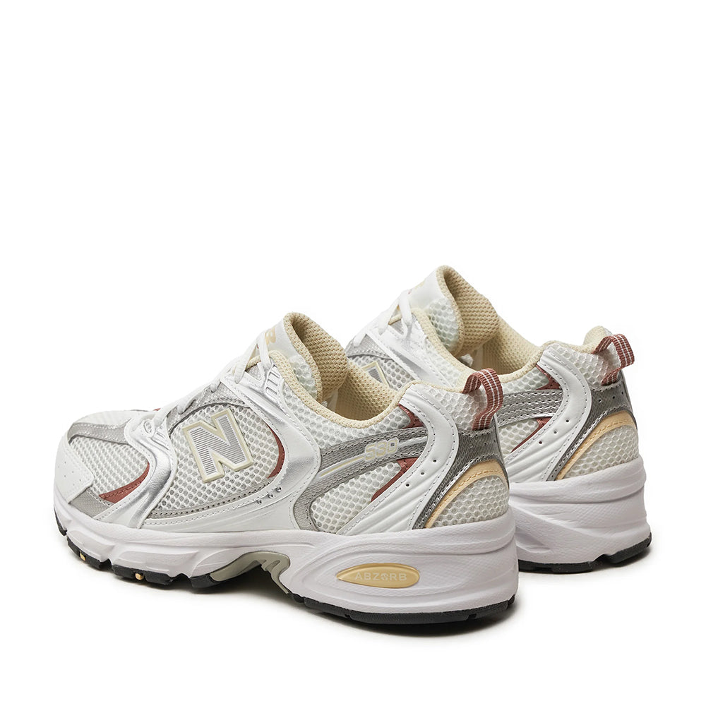 Scarpe Running NEW BALANCE Sneakers 530 in Tessuto Sintetico e Mesh colore White e Natural