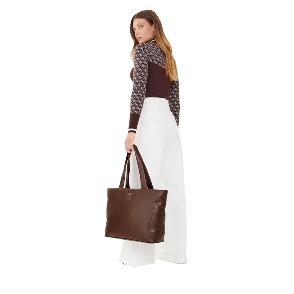 Borsa Donna Shopper a Spalla GUESS Linea Sunetra colore Espresso