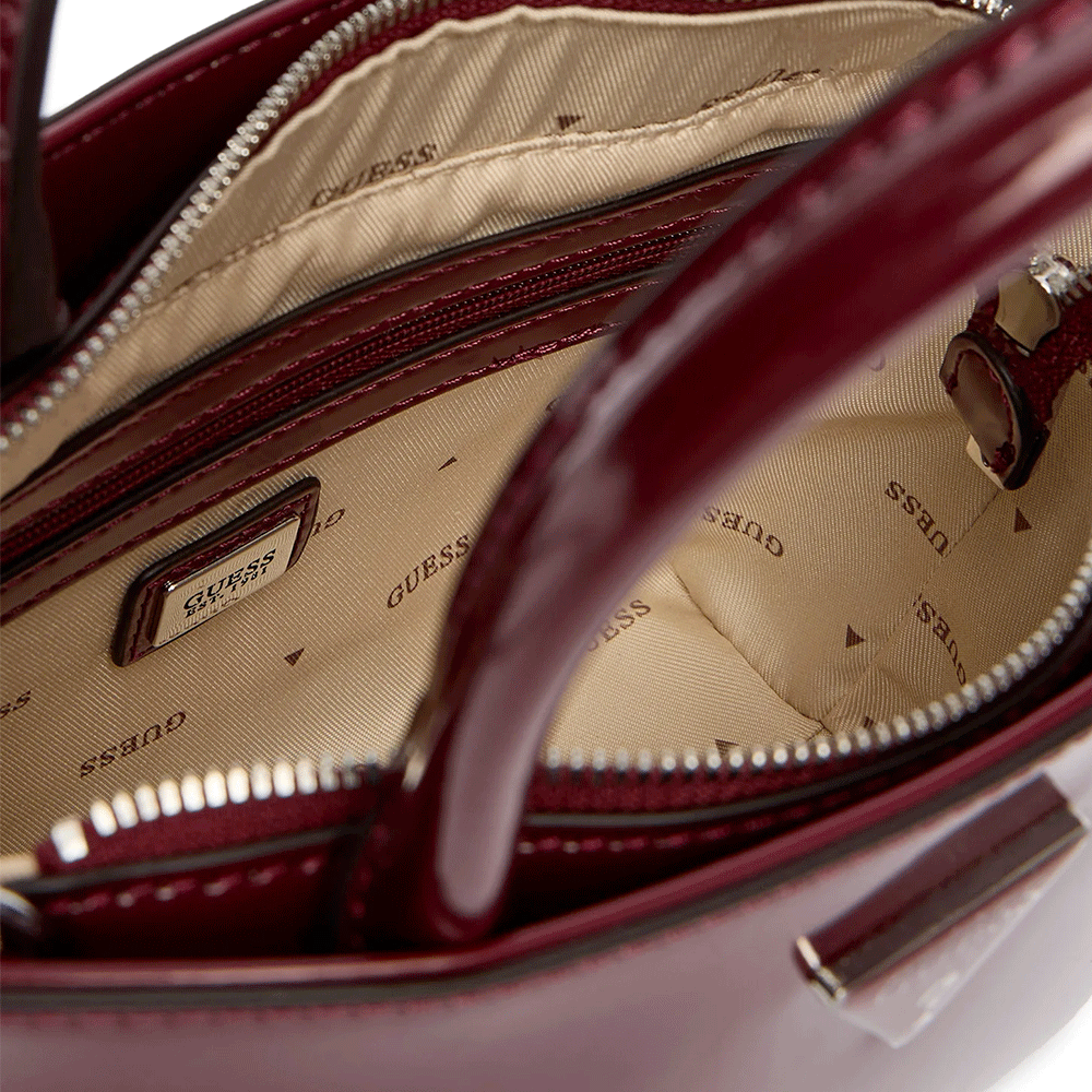 Borsa Donna Mini a Mano GUESS Linea Arnela colore Burgundy