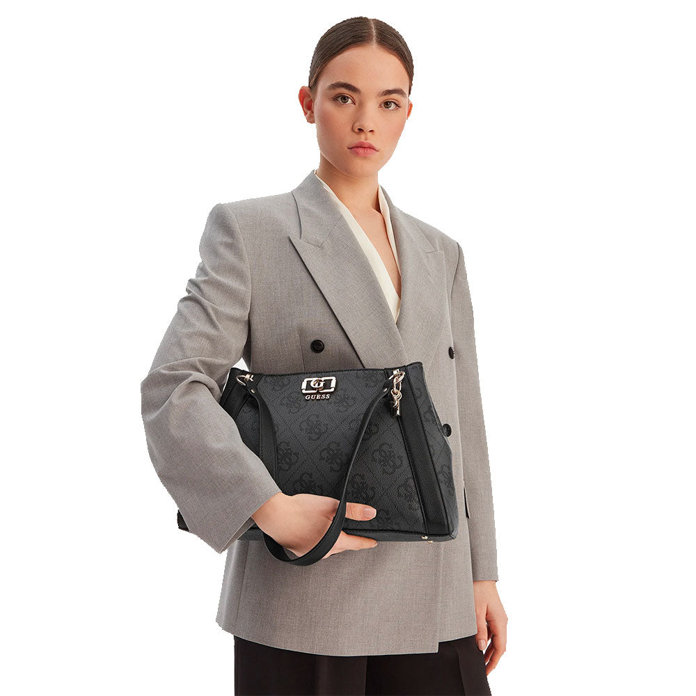Borsa Donna Shopper a Spalla GUESS Linea Karnilla Colore Coal Logo
