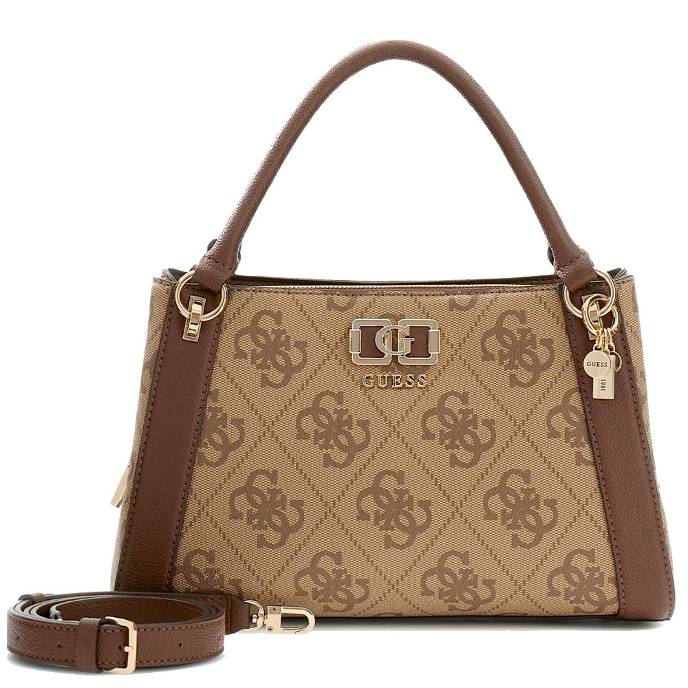 Borsa Donna a Mano GUESS Linea Karnilla Colore Latte Logo - Brown