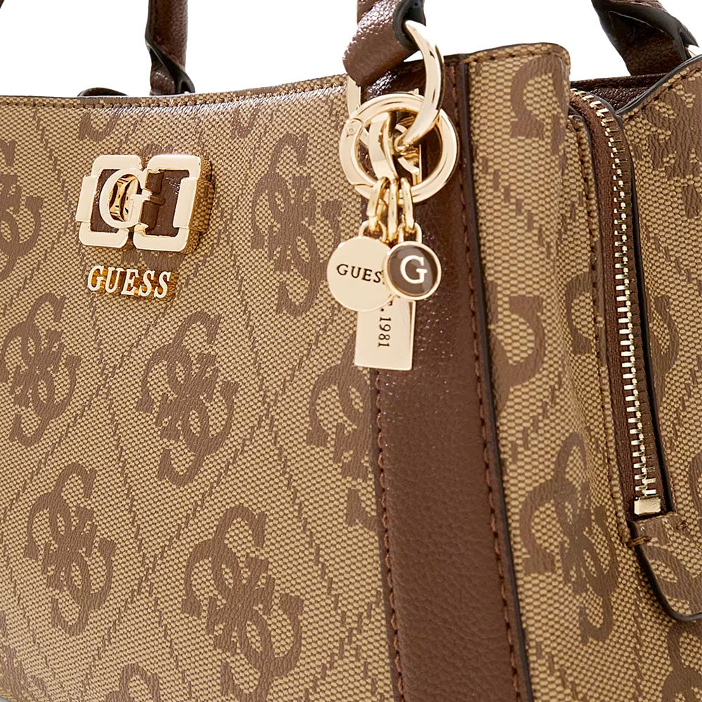 Borsa Donna a Mano GUESS Linea Karnilla Colore Latte Logo - Brown