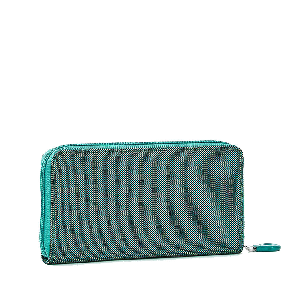 Portafoglio Donna Zip Around MANDARINA DUCK linea MD20 in Tessuto colore Emerald