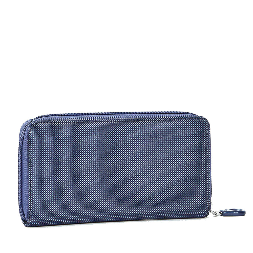 Portafoglio Donna Zip Around MANDARINA DUCK linea MD20 in Tessuto colore Deep Blue