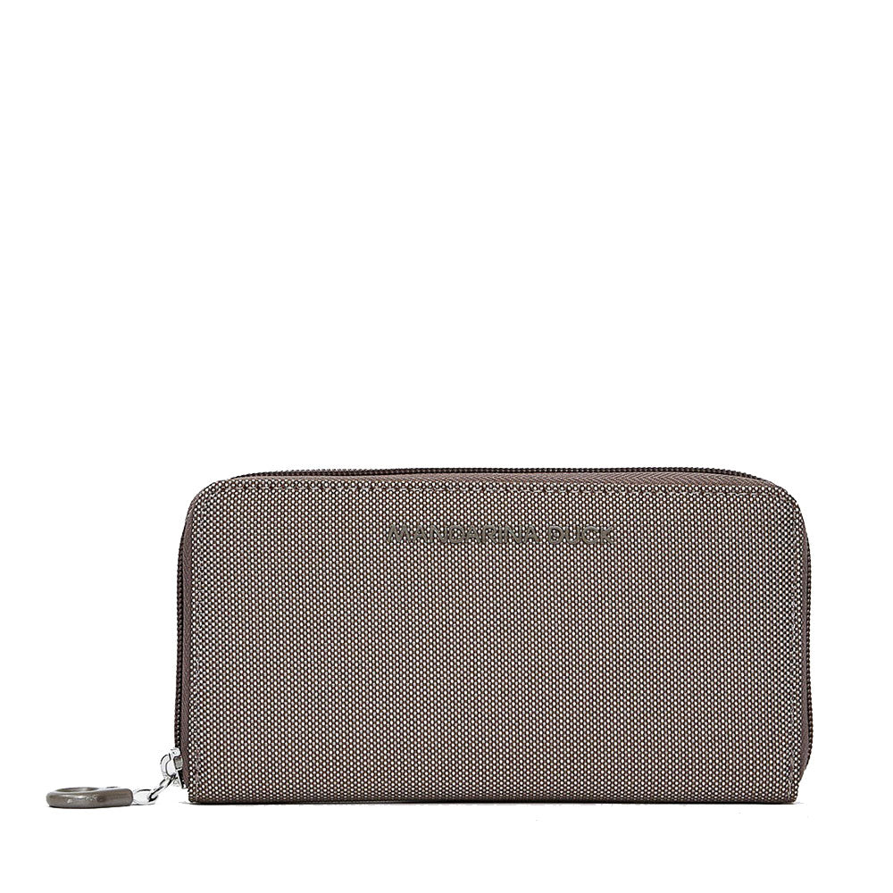 Portafoglio Donna Zip Around MANDARINA DUCK linea MD20 in Tessuto colore Taupe