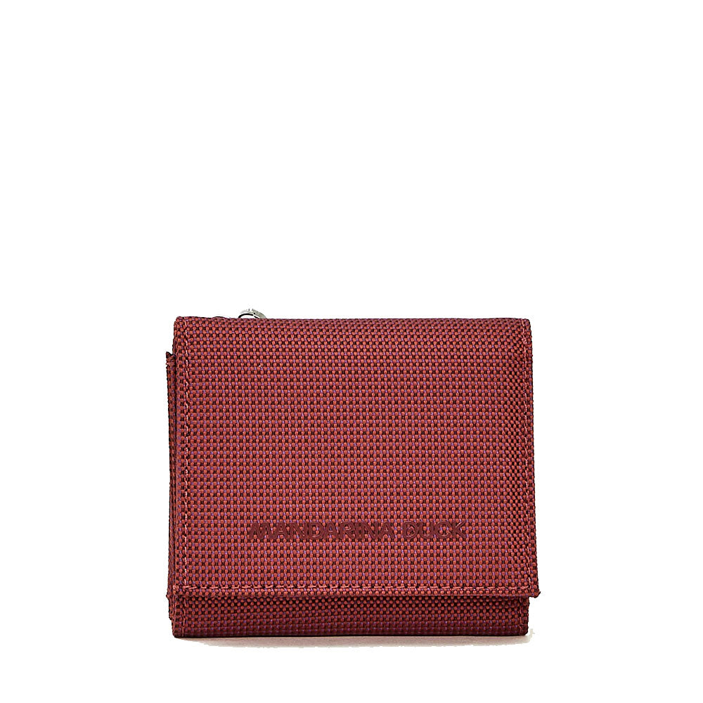 Kleine Damen-Geldbörse MANDARINA DUCK Modell MD20 aus Stoff in Cranberry