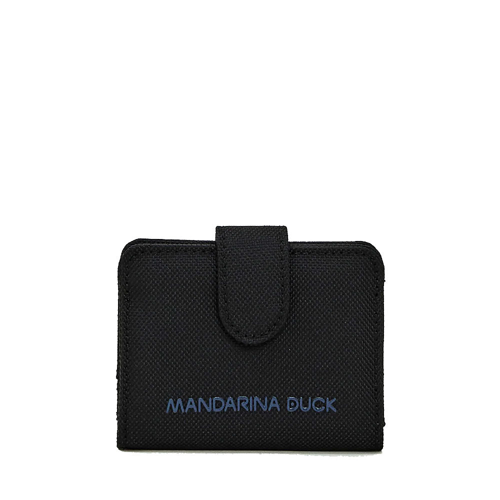 Portacarte Donna Small MANDARINA DUCK linea MD20 in Tessuto colore Black