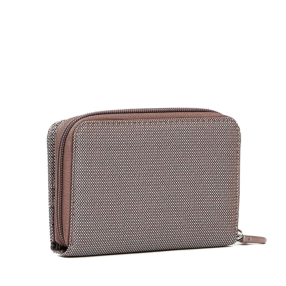 Portafoglio Donna con Bottone MANDARINA DUCK linea MD20 in Tessuto colore Taupe