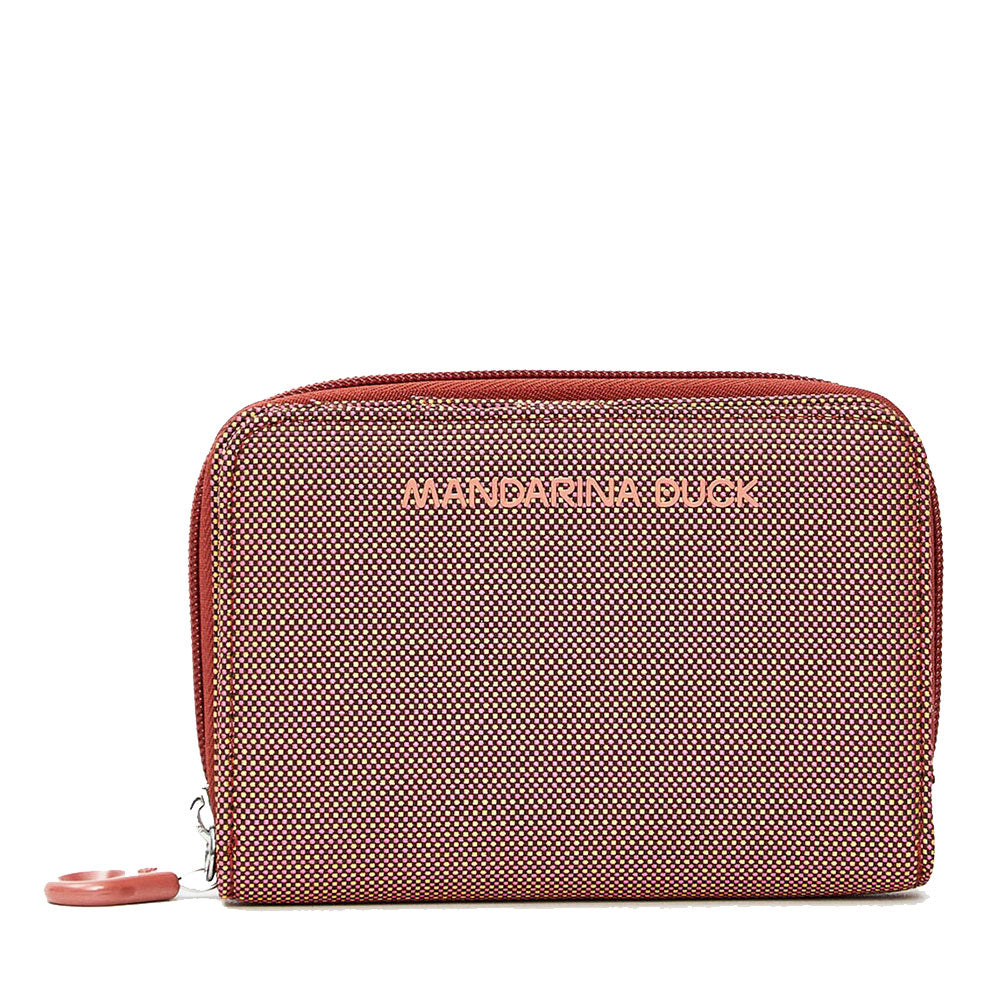 Portafoglio Donna con Bottone MANDARINA DUCK linea MD20 in Tessuto colore Pecan Nut