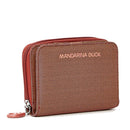 Portafoglio Donna con Bottone MANDARINA DUCK linea MD20 in Tessuto colore Pecan Nut