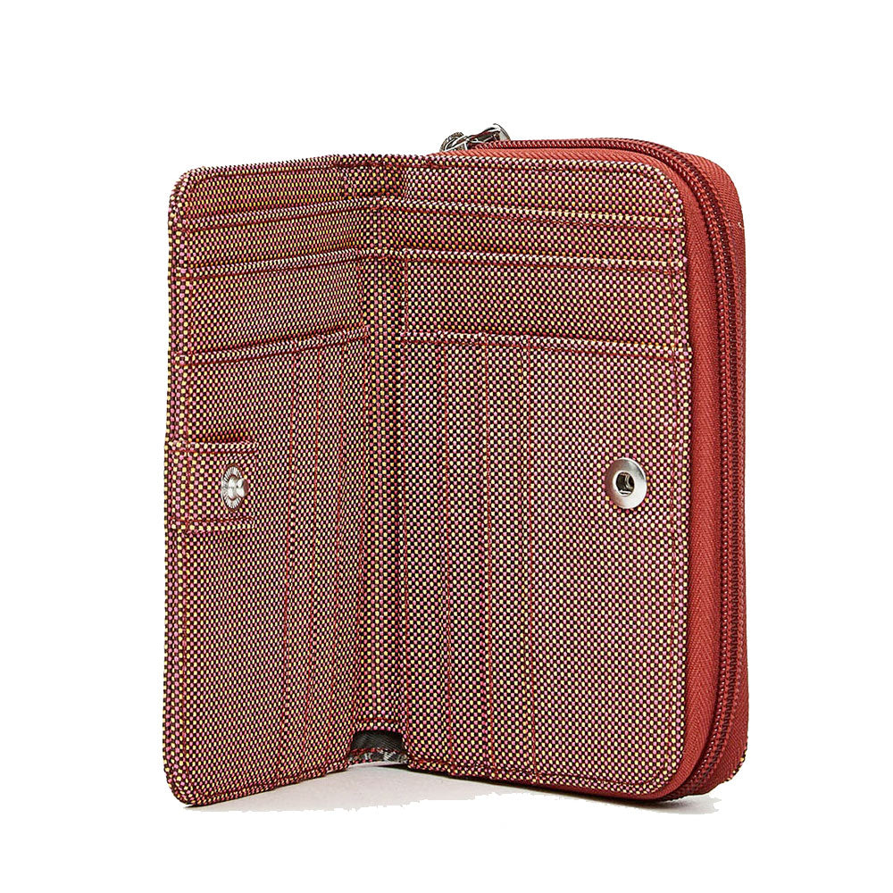 Portafoglio Donna con Bottone MANDARINA DUCK linea MD20 in Tessuto colore Pecan Nut